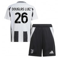 Stroje piłkarskie Juventus Douglas Luiz #26 Koszulka Podstawowej dla dzieci 2024-25 Krótki Rękaw (+ szorty)